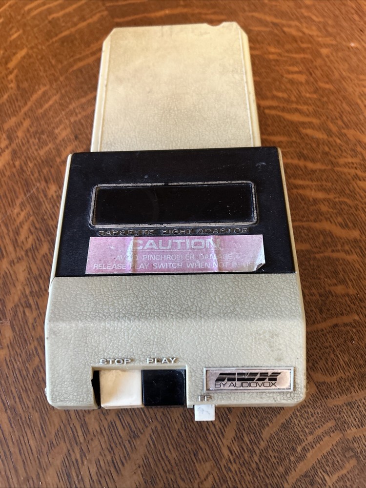 Audiovox CA-1 8-Track to Cassette Tape Adapter Adaptor C6 Untested