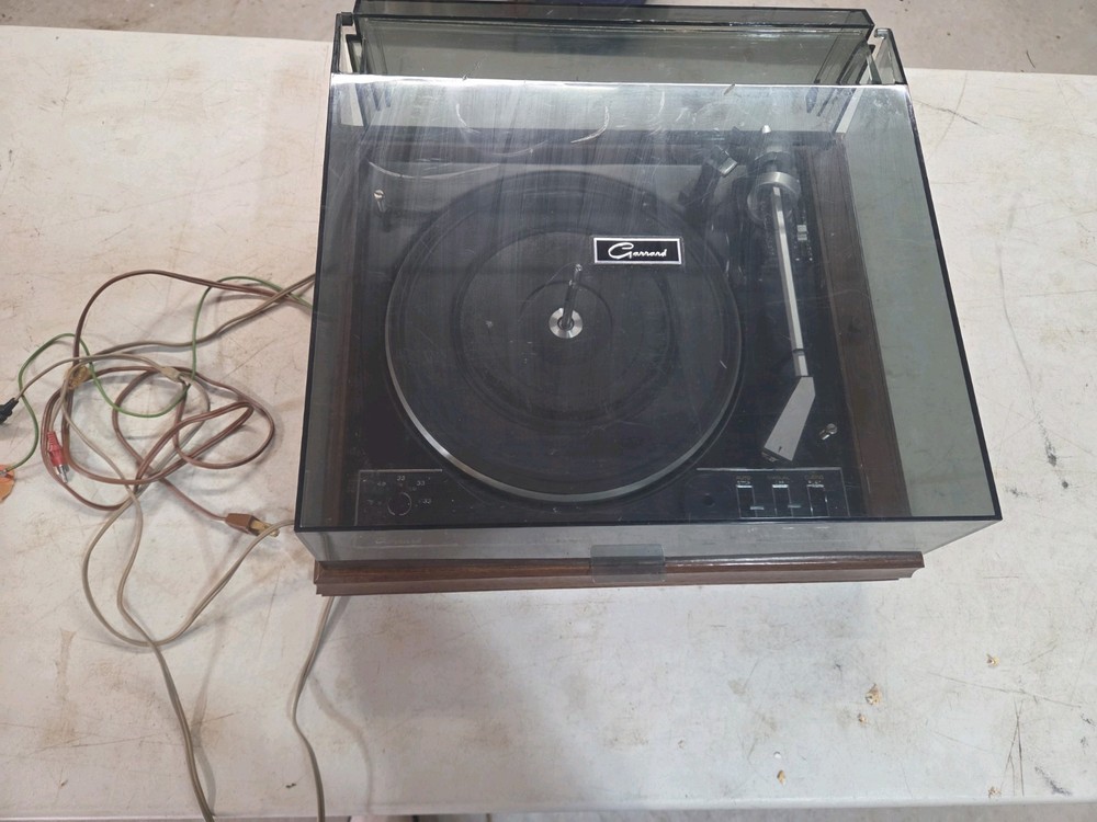 Garrard Synchro LAB 72B Wood Base Turntable, Shure M44E Cartridge, Repair, Video