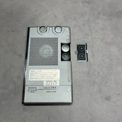 SONY ICR-9 AM Receiver Pocket Size Silver Vintage w/ Button Cell Tested Good!!