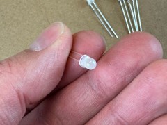 25 New FROSTED 8v 12v Grain-of-Wheat LED Lights 10v Lamp Bulbs 4MM Bare Wire