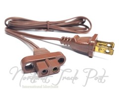 6ft Polarized 2-Pin Power Cord with Ears for Vintage Solid State TV Stereo Radio