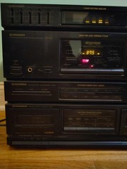 Vintage Pioneer RX-750 Stereo System Dual Cassette Deck, Radio & Equalizer Rare