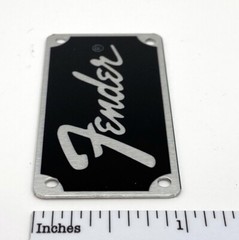 Fender Transitional Logo for Amp or Case Badge Custom Made Silver Aluminum