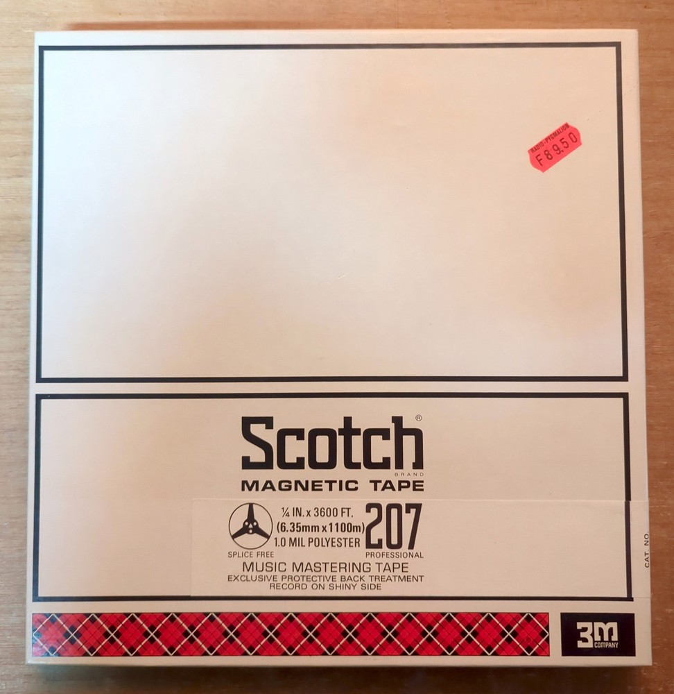 SCOTCH 3M TAPE 207 – REEL TAPE – 3600ft / 1100m – 10.5″ / 26.5cm NEW NOS