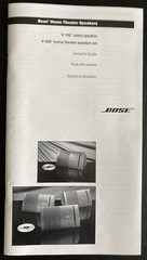Vtg Bose Model V-100 V-300 Speakers Owner’s Guide 1995 18 Pages + Reg & Wrrnty