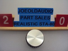 Realistic STA-80 Receiver Tuner Knob Tested Has Minor scratchs Parting Out STA80