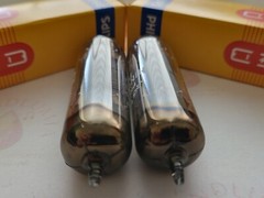 2x Philips Miniwatt EL84 6BQ5 D-getter Tubes – Sittard, NL 1955 rX1/rX2 – NOS