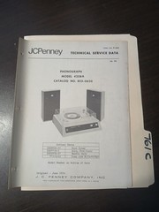 JC Penney 4208 A Service Manual Original Repair Book Phonograph