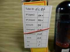 JJ E34L Blue Vacuum Tubes Amplitrex Tested Strong 102% & 103%