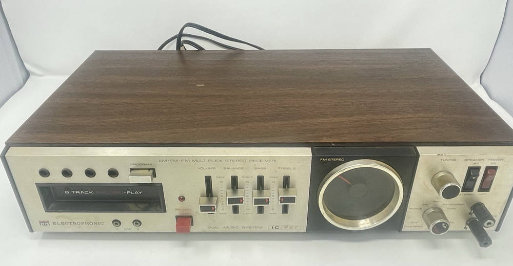 Electrophonic Morse 947 8 Track Player/Recorder AM FM Stereo PARTS REPAIR AS IS