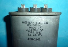 Western Electric KS-16801-L1 Oil Capacitor 3.5/3.5uf 330VAC