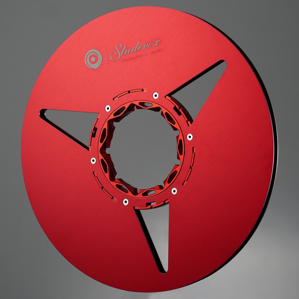 Studevox 10.5″ Polished Red Aluminium Empty Tape Reel For Reel Tape Recorders