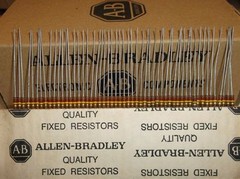 Allen Bradley 120k 5% 1/4 watt Carbon Comp Resistors 50pc