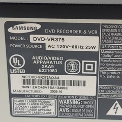 Samsung DVD-VR375 4-Head Hi-Fi Stereo VCR DVD Recorder Combo Player Full HD