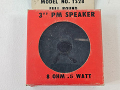 Vintage Philmore TS28 Round 3″ Replacement PM Speaker 8 Ohm .5 Watts
