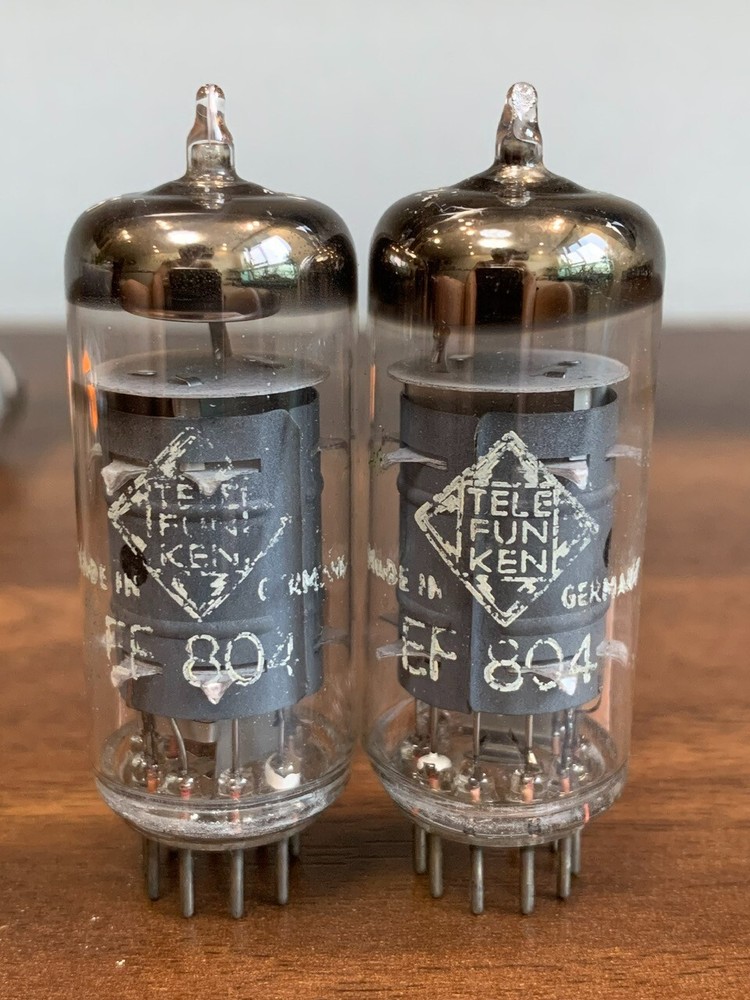 2 Tubes EF804 Telefunken – NOS, Matched pair