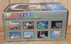 Bentley Deluxe Portable 5-Inch Black & White TV Model No. 100C NOS