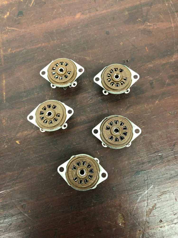 NOS – Lot of 5 Cinch 9JM-3 9 Pin Tube Socket #100
