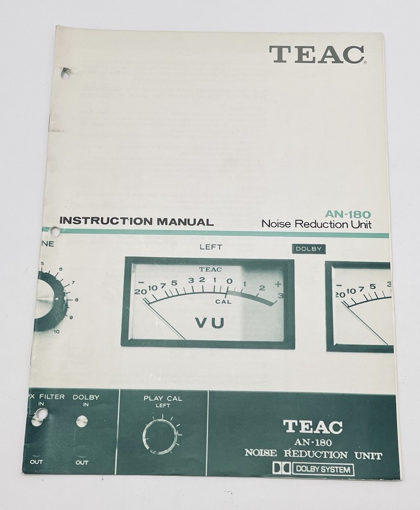 TEAC AN-180 Noise Reduction Unit Instruction Manual Original