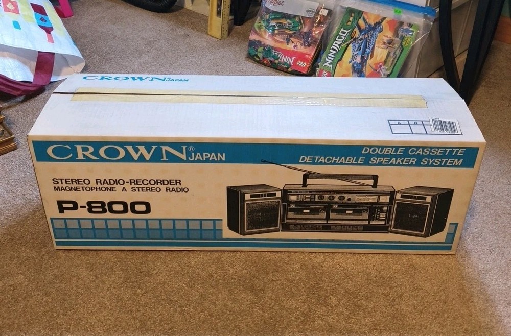 VTG Crown Japan Stereo Radio Recorder Magnetophone Stereo Radio P-800 Detachable