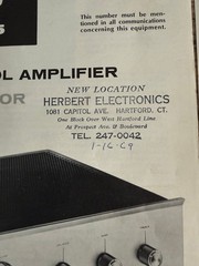 Dynaco SCA-35 Stereo Control Amplifier One Owner All Original