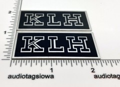 KLH Speaker Grill Badge Logo Pair Emblem Custom Made Aluminum