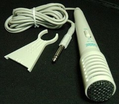NEW Microphone/Mic w/Stand 3.5mm 1/8″ and 6.35mm 1/4″ adapter, 8ft Cord/Cable