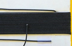 25-Ft Braided Dial String Vintage Radios Clock Weight Cord 0.054″ (1.4mm) Black