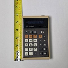 Lloyd’s Accumatic 320 Calculator Tan Brown Vintage VFD Model E320 Japan Tested