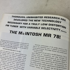 McIntosh History Audio Stereo Catalog of Amps Preamps Tuners Speakers M608X