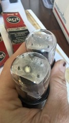 Matched Pair 12SN7 GT Black Plates D Getters RCA Nos