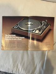 ORIGINAL UNITED AUDIO DUAL 1249 TURNTABLES SALES BROCHURE