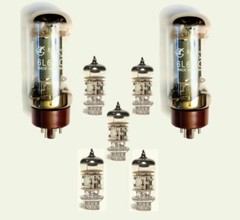 6L6 Pair & 12AX7 / ECC83 x5 Valve kit for Rivero Venus 5 Tube Guitar Amplifier