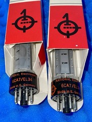 TWO Siemens National 6CA7 EL34 Tubes /Amplitrex Tested 👍/ Dimples / 1980’s