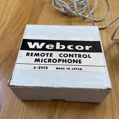 WEBCOR MODEL A-2973 Dynamic Remote Control Microphone JAPAN UNTESTED with Box