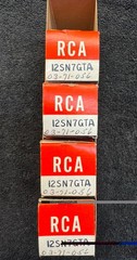 NOS NIB Matched Quad RCA 12SN7GTA Audio Tubes 1969