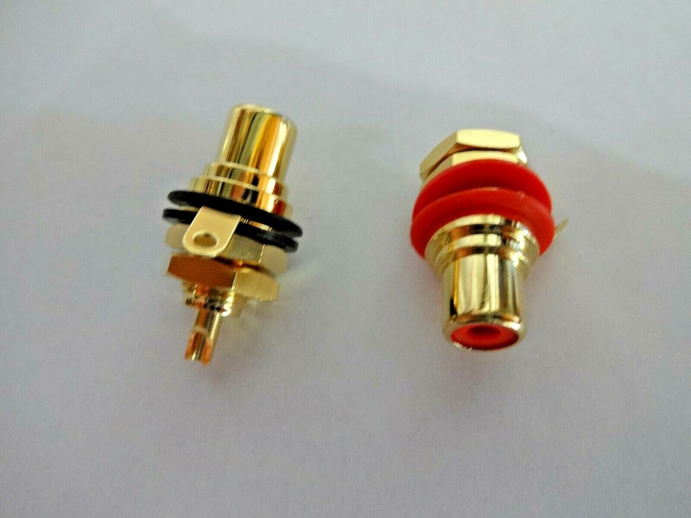 GOLD PLATED RCA JACK SET FITS HAFLER PHASE LINEAR AND MANY MORE