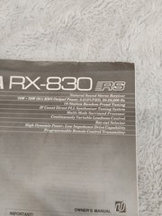 Yamaha RX-830 Natural Sound Stereo Receiver AM/FM Hi-Fi Includes Remote