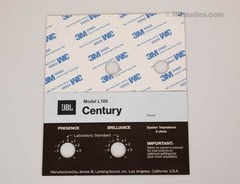 Pair of JBL L100 Century Aluminum Label Badges Replacement 1-Year Warranty