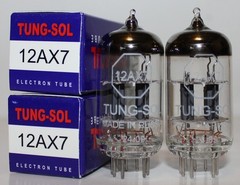 Matched Pair Tung Sol 12AX7 / ECC83 pre-amp tubes, Brand NEW in Box !