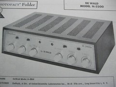 DEWALD N-2200 AMPLIFIER PHOTOFACT