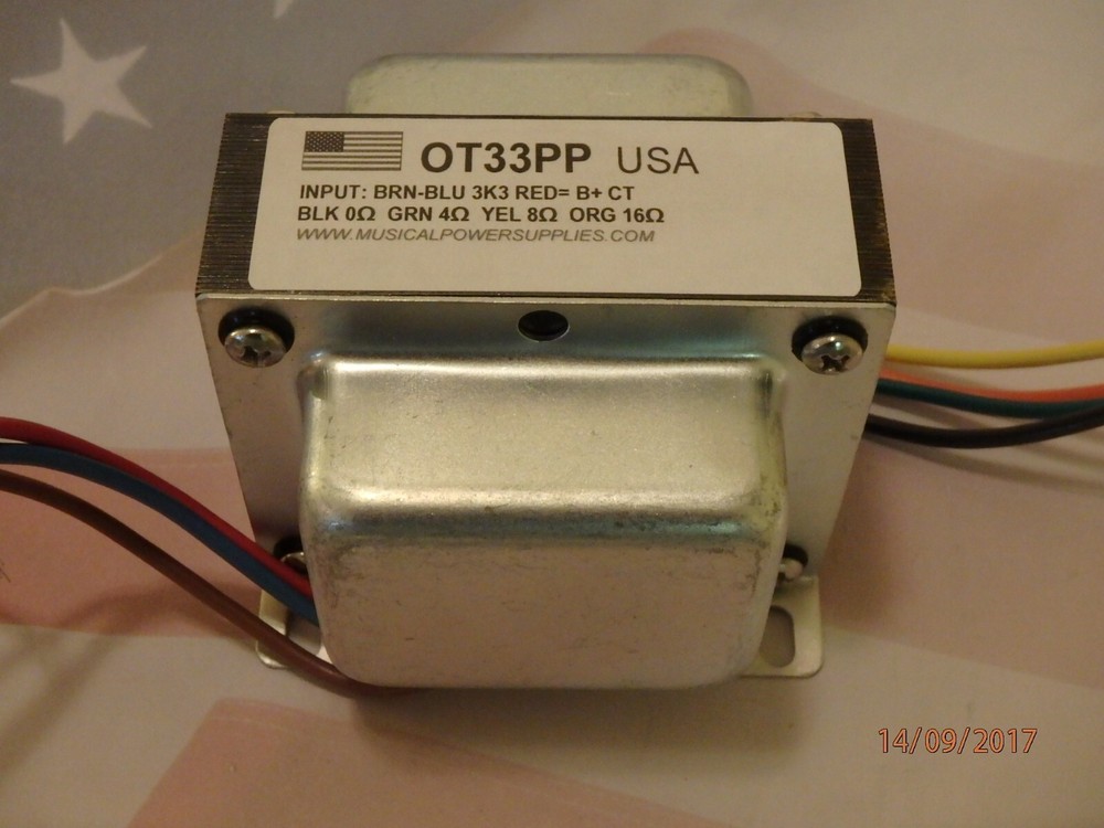 OT33PP (USA) HC100 PushPull Output Xfmr 45VA – 3K3 to 4/8/16ohm