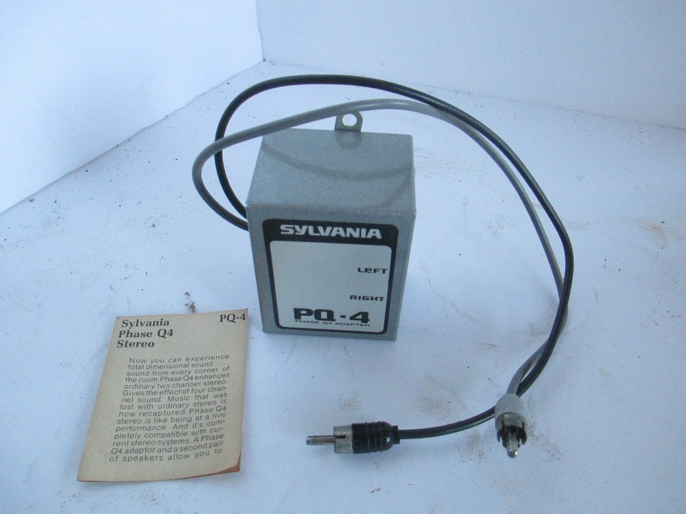 Vintage Sylvania PQ-4 Phase Q4Adapter Enhances 2 Channel Stereo RARE C74