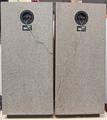 Vintage IMF TLS-50 Speakers Working. some Issues Please see pics/video England