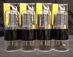 ZENITH 6SN7 GTB TUBE RED CROWN PREMIUM AUDIO CHROMED HALOS MATCHED QUAD (4) FOUR