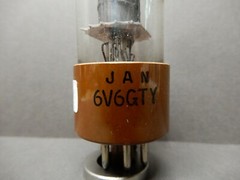 RCA 1962 JAN 6V6GTY Vacuum Tube Amplitrex Tested Strong But 7 Microamps HK Leak