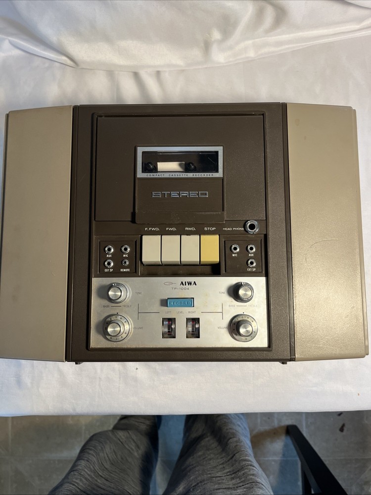 Vintage AIWA TP-1004 Cassette Recorder – Tested/ Runs. See Description!!