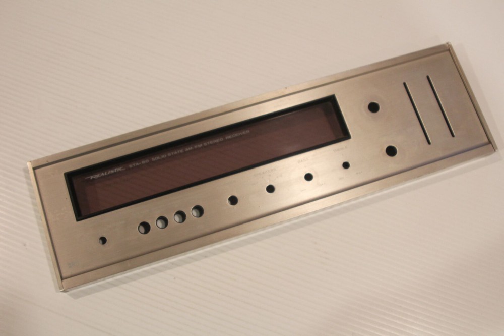 Vintage Realistic STA-80 Receiver Amp – Front Case Metal Face Plate Cover Panel