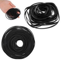 100 Pcs Flat Rubber Belts for Cassette Recorder Repair 40-135mm, 1mm & 4mm Width