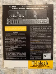 McIntosh MA-6100 Pre-Amplifier Foldout Dealer Brochure *ORIGINAL*
